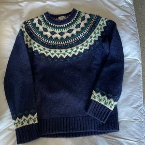 LL Bean Fair Isle Sweater - 100% Lambs wool
